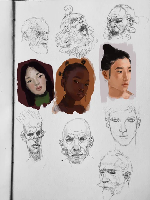 A page I did for the #100headschallenge last year. Still really like it and since your girl doesn't have anything else to post ? 