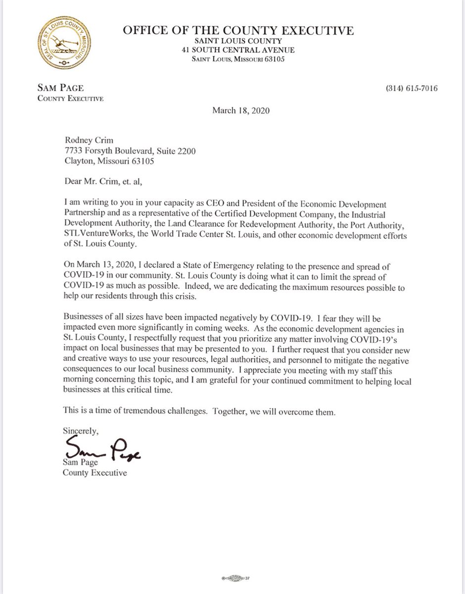 County Executive Sam Page tweet media