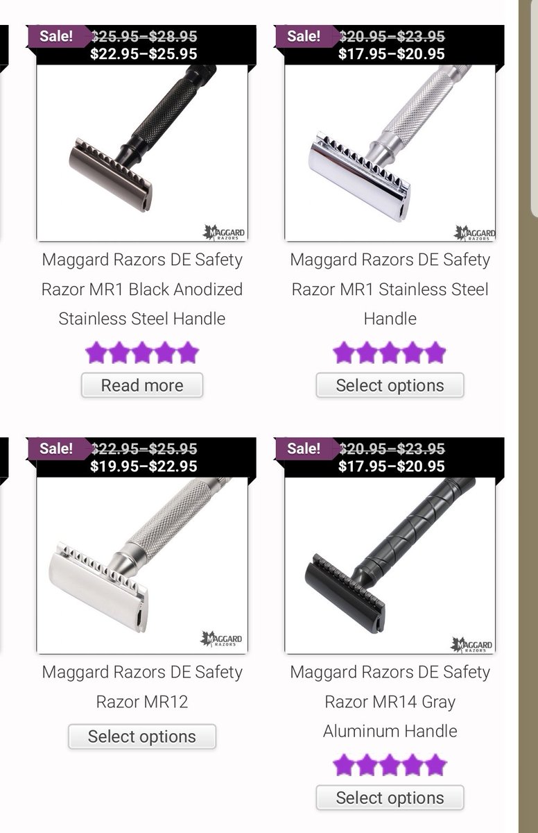 People keep recommending Maggard's, Stirling, and Noble Otter starter kits, so I can only imagine their razors have better quality control