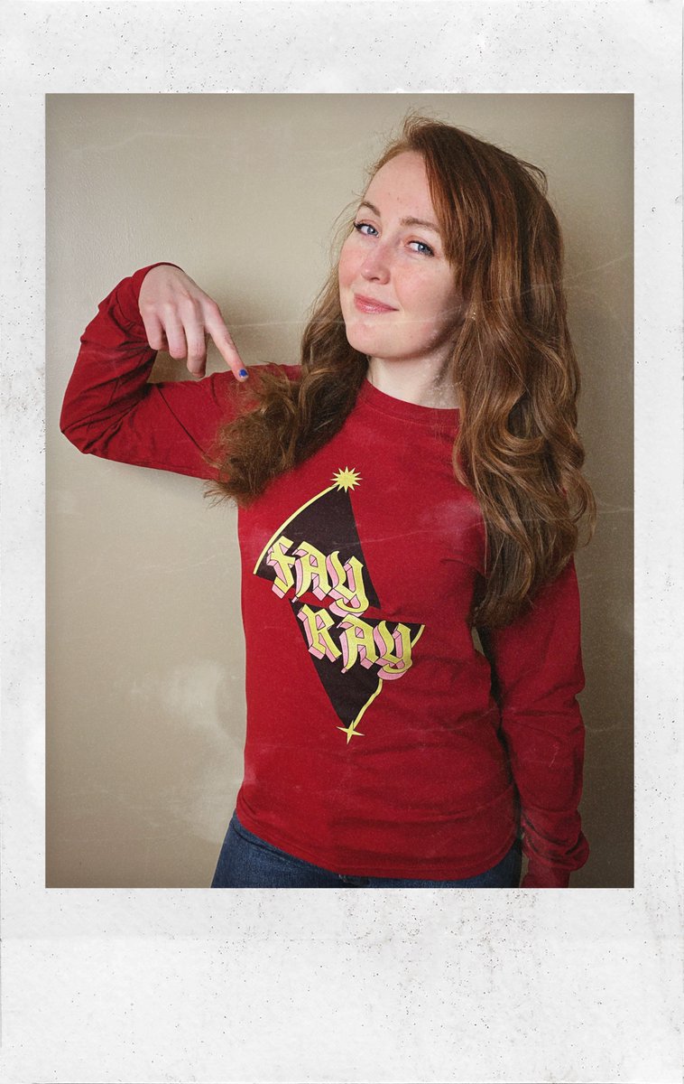 If you're looking for another way to support us, WE GOT SHIRTS! Head to fayray.bandcamp.com/merch. You even get a free download of our double single with it!
(Thanks for modeling @MakenaHartlin)