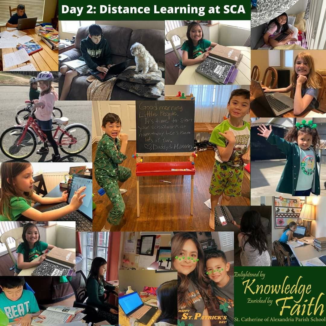 StCatherineRiv's tweet photo. Campus may be closed, but the education continues as we embrace a new routine through distance learning! #SCASaints #EnlightendbyKnowledge #EnrichedbyFaith @stcofa @SBDioceseSchool https://t.co/G2b8kdJLyY