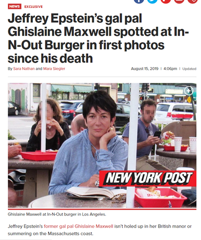 3)Remember This Drama?Ghislaine Maxwell Allegedly Photographed at the In-n-Out in Souther California