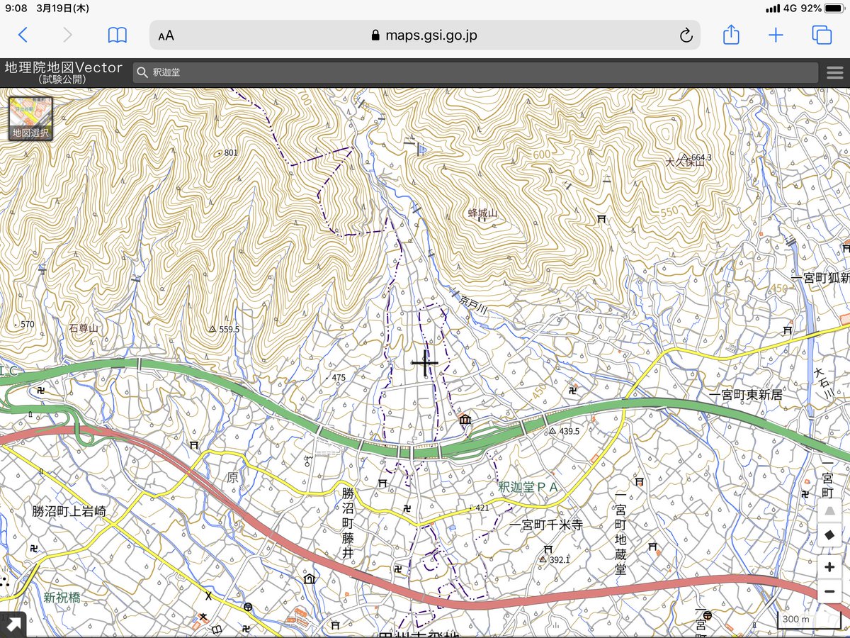 りゅーぺん 36 A K A R Site 京戸川扇状地を 扇頂を上に持ってきて表示 さらに 自分で作る色別標高 図の自動塗り分けレイヤを 標準地図の 下に 配置 素晴らしい これで見慣れた 見飽きた 扇状地にも新たな見方をすることができる 地理院