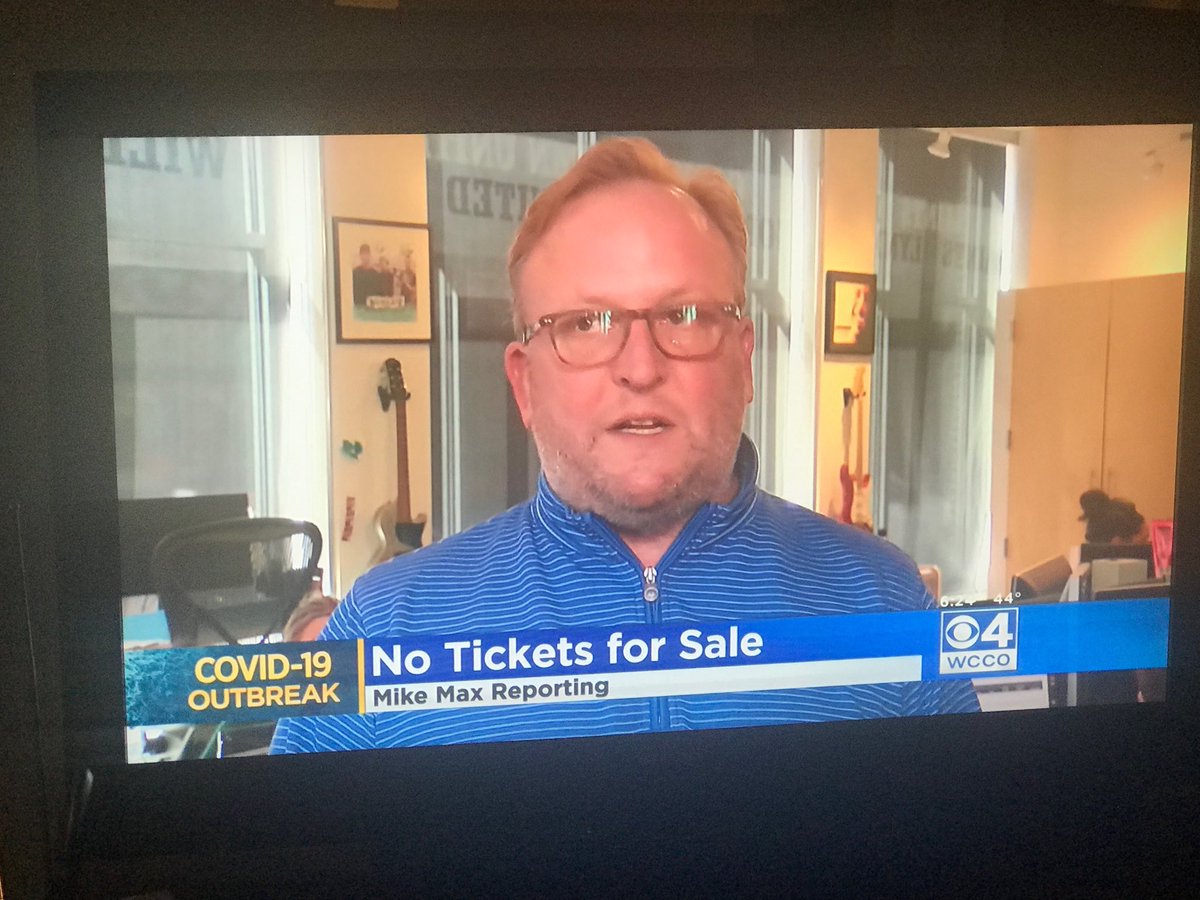 Thank you ⁦<a href="/WCCO/">WCCO | CBS News Minnesota</a>⁩ and ⁦<a href="/MaxWCCO/">Mike Max</a>⁩ for coming to our office to do a story on our local business. We appreciate all of our customers and look forward to serving you all again soon. Live events will resume and unite us! #shoplocal ticketkingonline.com