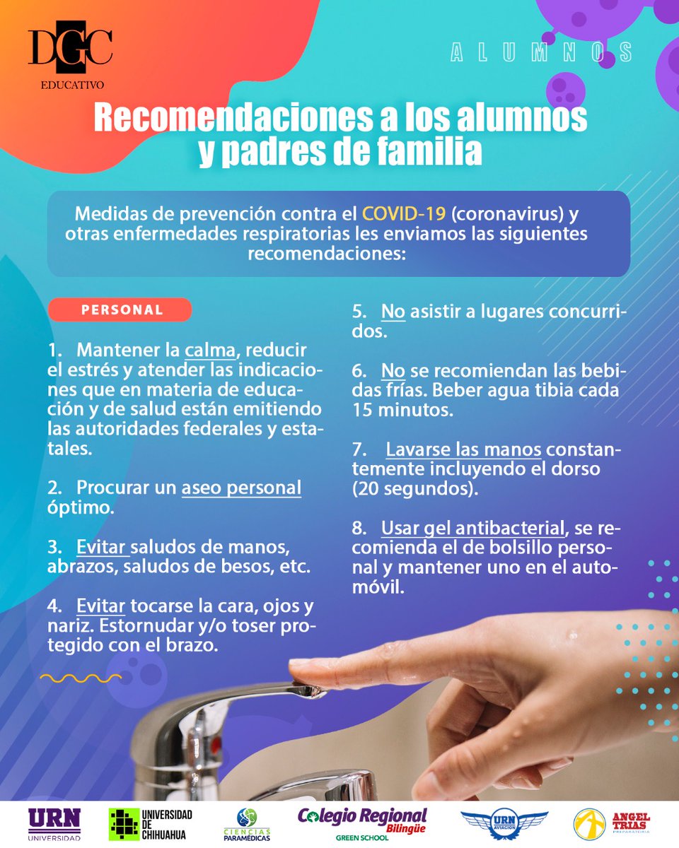 udech_chih's tweet photo. Cuídate y cuida a los demás #udech #Coronavirusmexico https://t.co/1GAQONznhW