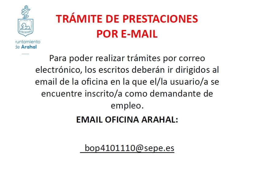 El Ayuntamiento de Arahal publica toda la información necesaria sobre los trámites en la oficina del SEPE de Arahal (INEM), situada en la calle Monjas, mientras duren las restricciones a consecuencia del estado de alarma por el coronavirus COVID-19 #YoMeQuedoEnCasa