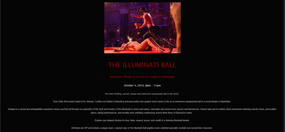 21)I somehow ended up on a list and every year I get invited to these extravagant Illuminati events.This slide and 20) are images I took from my invitations.Sorry, this stuff is absolutley real