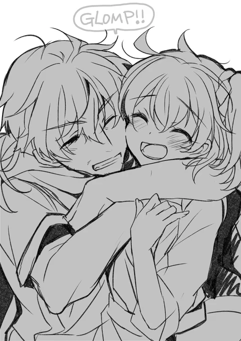 おはようございます。ヘクぐだ落書き。むぎゅっ 