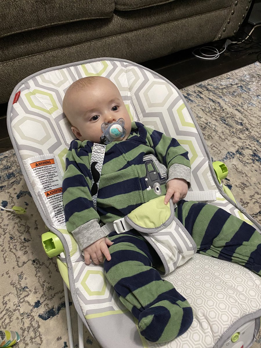 AGauer08's tweet photo. 3 months old and already locked in, we might have a future cornerback on our hands! Class of 2038, what do you think @NSUCoachSchmidt?! #GoWolves #NoFlyZone https://t.co/5Rb9pRChJr