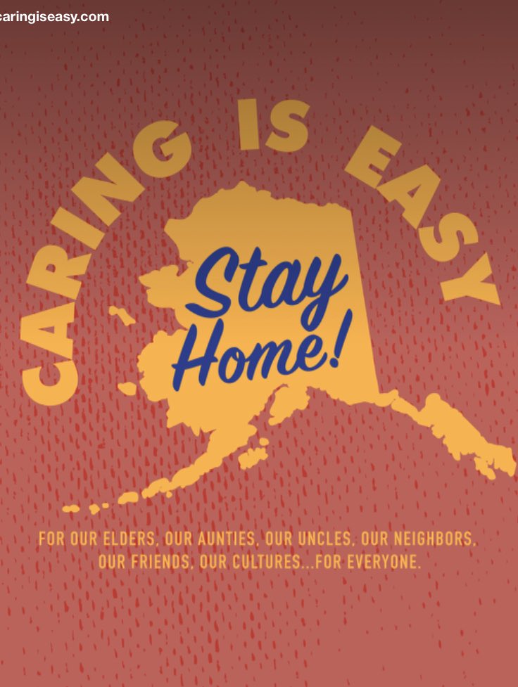 jeffstepp's tweet photo. Caring is easy: Stay home. #Alaska #caringiseasy #coronavirus #akleg https://t.co/JfGnu9unkc