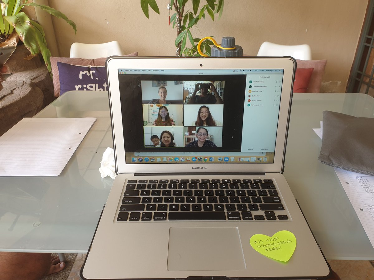 This is how the preschool team meet during the RMO, through Zoom.We tested it out before going live,did some troubleshooting and hopefully it all goes well tomorrow.
@emelyne_pang <a href="/coletteirvine1/">colette irvine</a>
#teachertwitter #teacherproblems