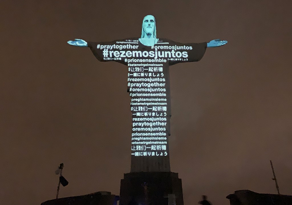 Rappler Flags Continent Maps And Messages Of Support Of Countries Affected By The Spread Of Covid 19 Are Projected On The Statue Of Christ The Redeemer In Rio De Janeiro Brazil Rappler Flags Continent Maps And Messages Of Support Of Countries Affected By The Spread Of Covid 19 Are Projected On The Statue Of Christ The Redeemer In Rio De Janeiro Brazil