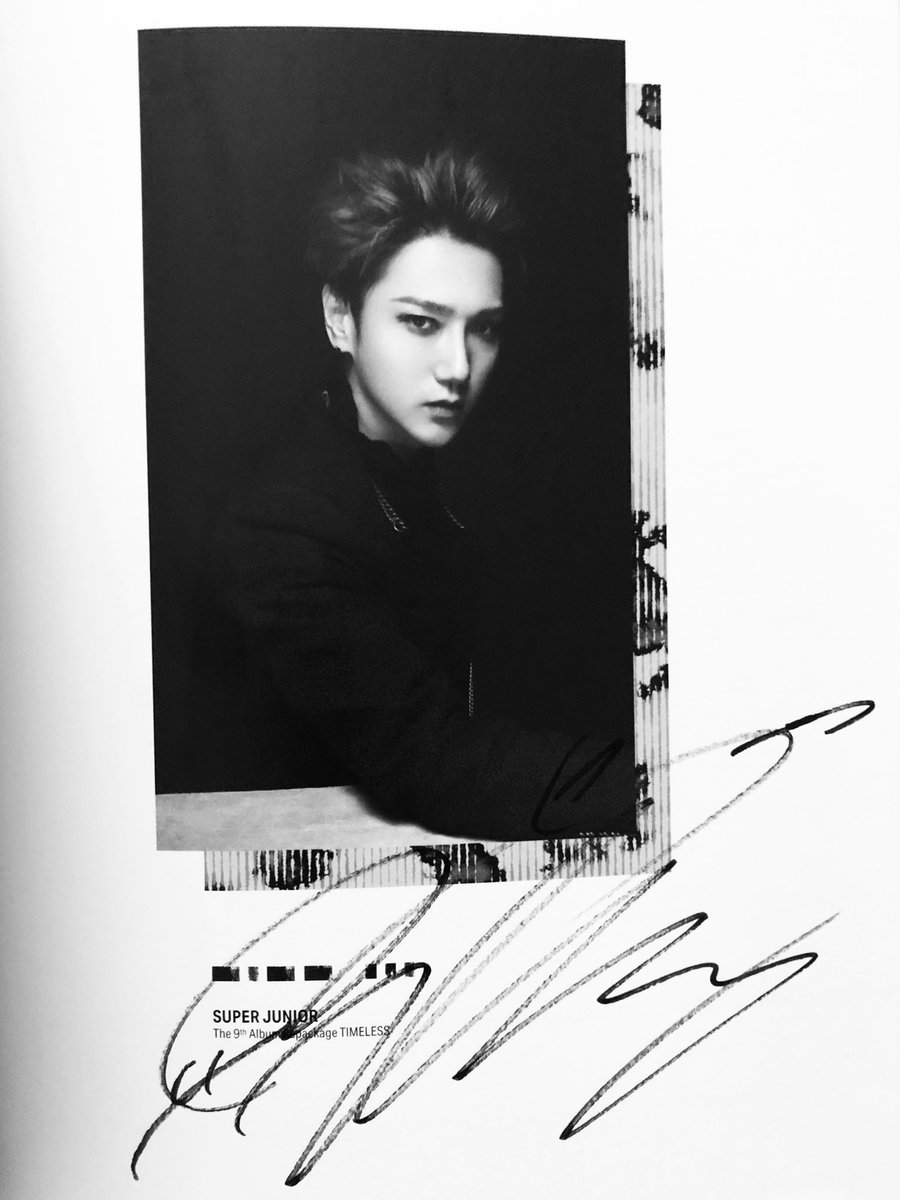merman861015's tweet photo. #SuperJunior 9th Album Repackage #Timeless ~ #Heechul #Yesung #Kyuhyun sign https://t.co/YrhmKSEWyT
