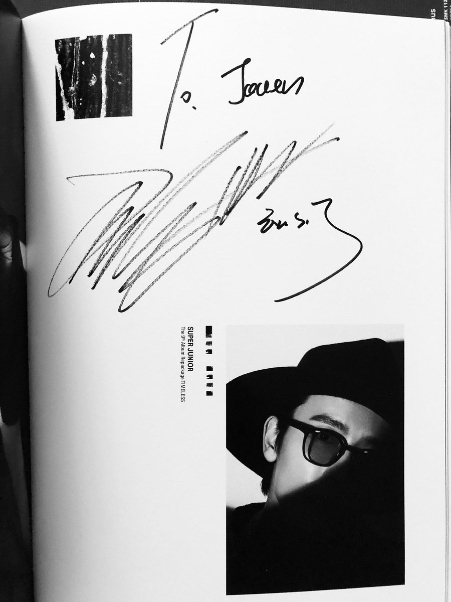 merman861015's tweet photo. #SuperJunior 9th Album Repackage #Timeless ~ #Donghae #Eunhyuk #Siwon sign https://t.co/GCaITHggAW