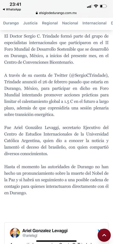 La gravedad del #COVID19mx es real, el <a href="/gobdgo/">GobDgo</a> debe tomar las medidas pertinentes ante esta situación y evitar más contagios. <a href="/AispuroDurango/">José R. Aispuro T.</a> <a href="/SSDurango/">Secretaría de Salud</a> qué protocolo se aplicará para los asistentes al Foro Mundial realizado del 5 al 7 de Marzo en Durango?