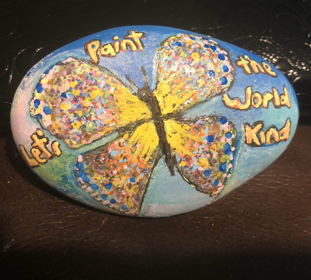 Couldn’t sleep so I painted this rock. I can’t leave it to be found but I can post this picture and hope it finds the person who needs it. <a href="/theKindnessrock/">The Kindness Rocks Project</a> <a href="/kindnesswinsall/">Kindness Wins All</a> <a href="/RAKFoundation/">RAK Foundation</a> #rockart #CreativesWhoCantSleep #SharePBCSD @PBCSwPBS