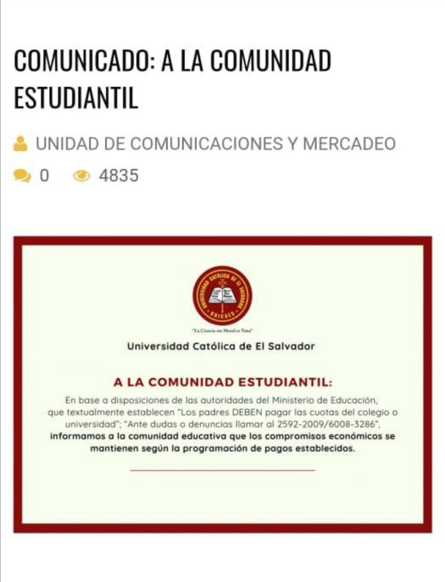 Chef_RobGodoy's tweet photo. Esto es correcto señor presidente @nayibbukele que tengan que pagar a pesar de la situación de alerta en Sta. Ana por el caso +covid-19 en Metapan, en el caso de quien me comparte esto, no tiene tarjetas bancarias para efectuarlo en línea, esta avalado por @EducacionSV https://t.co/lOb2qyPQYx