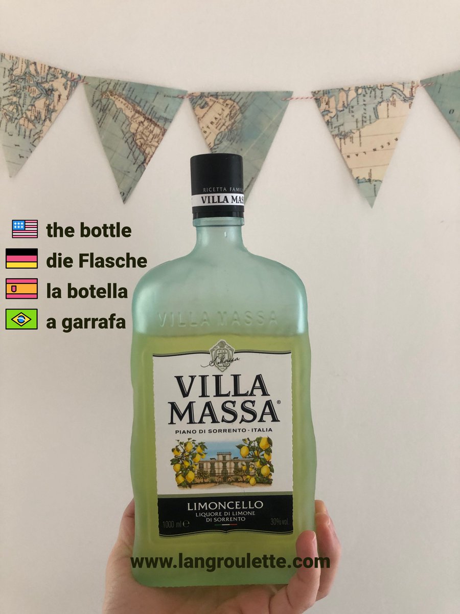 * Die Flasche auf Deutsch 
* La botella en Español 
* A garrafa em Português 

Practice German, Spanish and Portuguese for free with people from all around the world using langroulette.com. 

#languagelearning #english #spanish #german #portuguese
