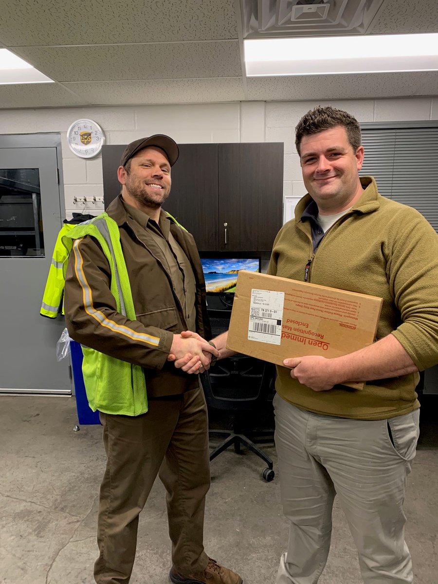 Kristan Johnson celebrating 5 years of Safe Driving. Award given by Joshua Rosenberger Feeder On-Road Supervisor....Kristan keep on trucking. We appreciate what you do. #drivesafe #besafe #thinksafe