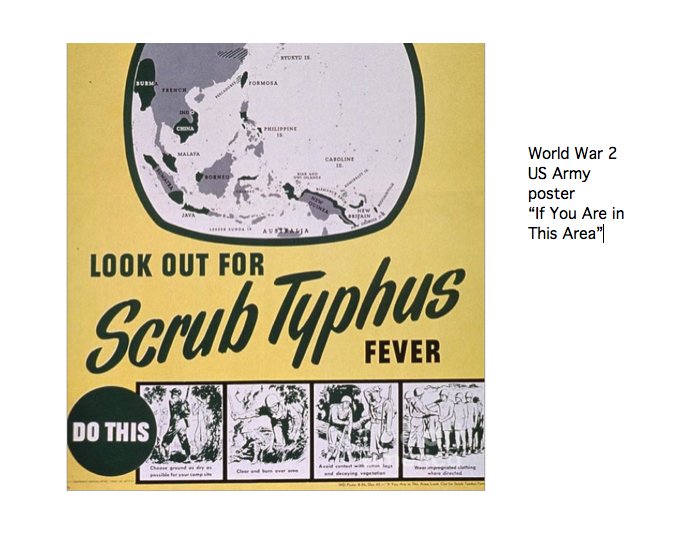 9. During WW2 in Burma infectious diseases (including dysentery, hepatitis) ravaged displaced civilians as well as soldiers on both sides. Severe outbreaks of scrub typhus (Tsutsugamushi Disease) which was endemic but military operations increased troops’ exposure.