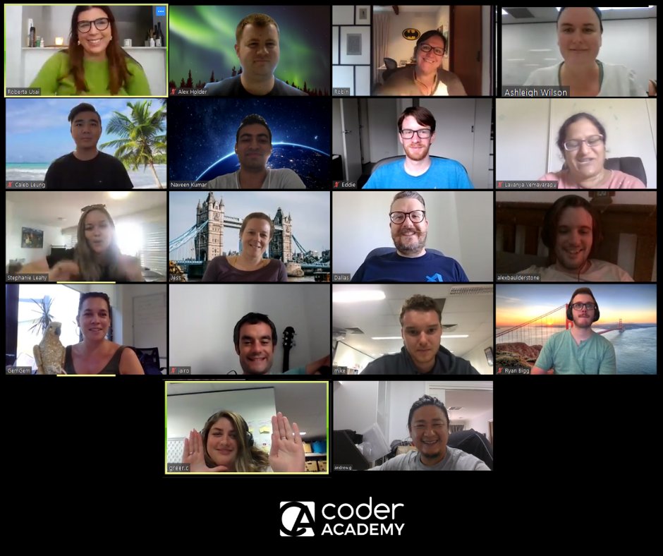 CoderAcademy_au's tweet image. Say👋to our CA online learning team!
The health + safety of our community is our top priority - meaning that from Monday we'll be shifting our #codingbootcamps + short courses online - for now!
#Devs, stay assured: the CA team is here supporting you every bug along the way.🐛👩💻