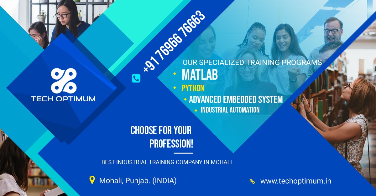TechOptimum1's tweet image. Choose for your profession!
techoptimum.in
+91 76966 76663 | 0172 52 76663
info@techoptimum.in