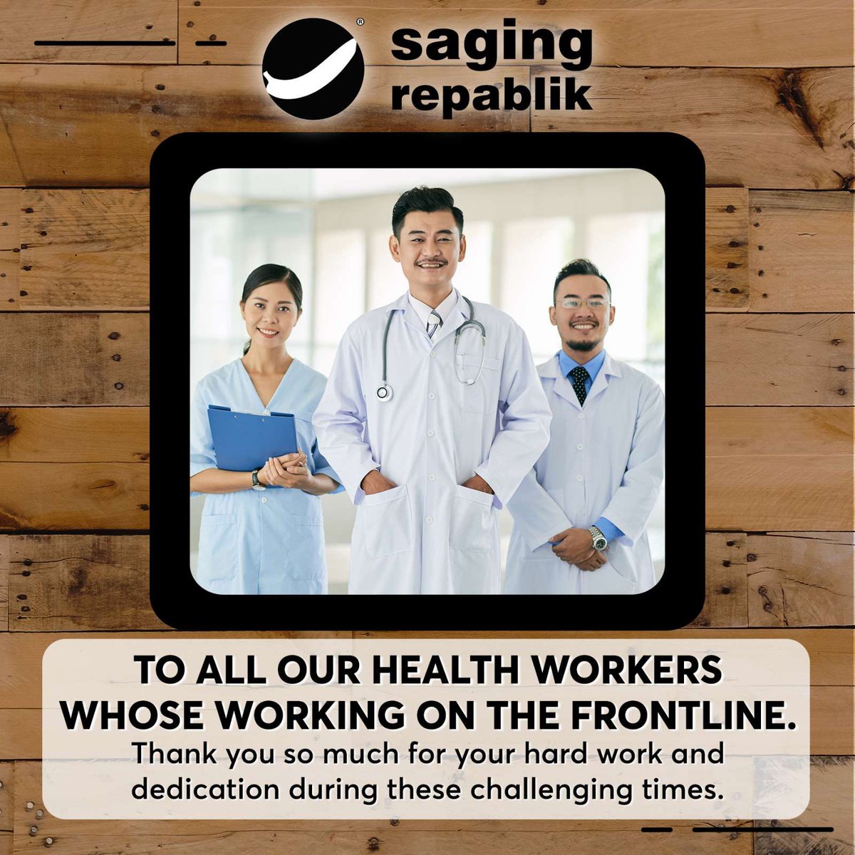 sagingrepablik's tweet photo. To all people who are working at the frontlines to stop COVID-19.Thank you so much for your dedication and hardship during this great adversity.

#Covid19 https://t.co/FGyOs2g0VY