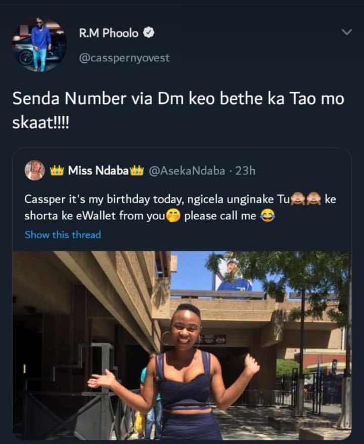 Bonolo_Morena's tweet photo. The difference between AKA and Cassper😂😂😂 https://t.co/oOjdngL0KC