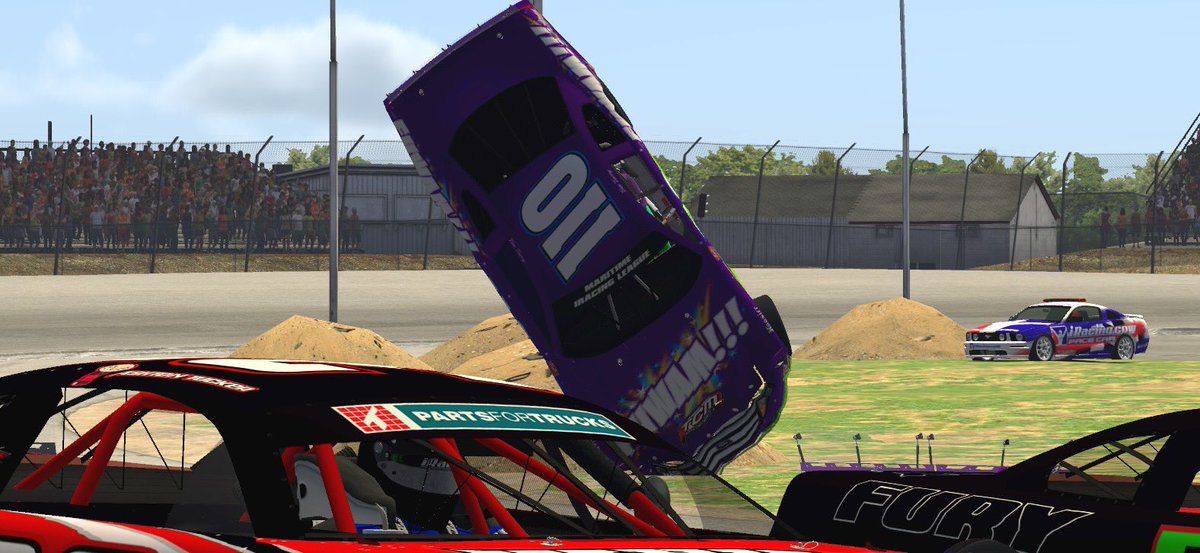 timterry0's tweet photo. Came out of retirement to do some @iRacing with the Maritime iRacing League tonight. It went well for 122 laps at the virtual Oxford Plains until... #p11 #fhwam @JDRGraphics https://t.co/LifTs6g8Tm
