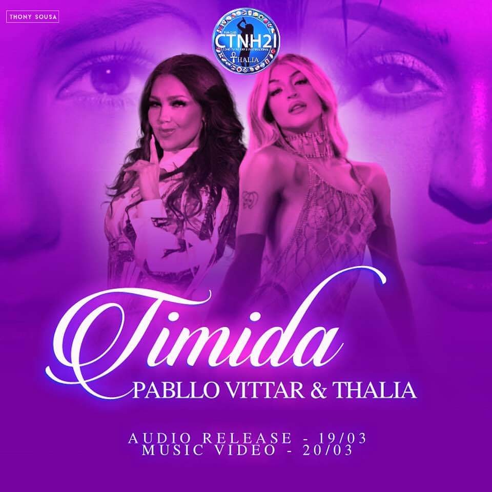 thalia_fcctnh2's tweet photo. 💄👠💋#Pabllo y #Thalia no son #Timidas 🍃🌼🌸 Mañana estreno mundial en plataformas digitales de “Tímida” con @pabllovittar y #LaReinaDelPopLatino @thalia ... nuevo sencillo del disco de Pablo "111" 🌈🌟 Estreno en YouTube viernes 20 de Marzo; ya listos para este súper estreno? https://t.co/Blh1ncfPkW