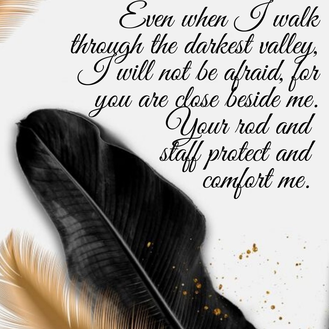 cma_wcd's tweet photo. Lord, we claim that there is no spirit of fear within us...only Your spirit of power, love and a sound mind. We claim your rod and staff protects AND comforts us.  

You are good to us, Lord...even in the dark valley. We praise you and thank you! 

Psalm 23:4
#mygodisgreater https://t.co/0q0X9HIqUi