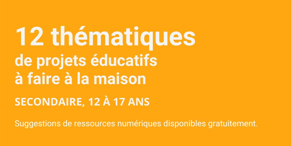 Classo_Edtech's tweet image. Toutes nos suggestions de ressources numériques gratuites pour réaliser des projets éducatifs à la maison avec des ados, regroupées sous 12 thématiques, c&apos;est par ici : bit.ly/Classo_suggest…