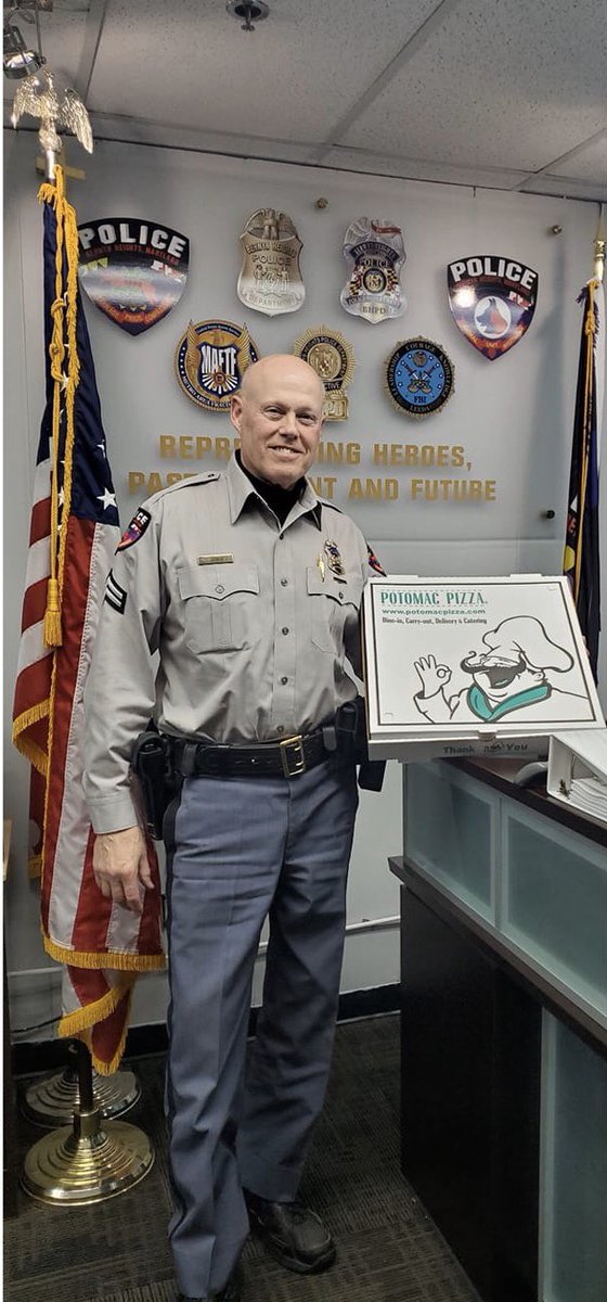 Today <a href="/potomacpizza/">Potomac Pizza</a> donated a couple pizzas to our officers here at BHPD! Thank you <a href="/potomacpizza/">Potomac Pizza</a> for thinking about the first responders during this pandemic! We love our wonderful community and appreciate all the support #BHPDPROUD #Communitypolicing #Diversity #Staysafe