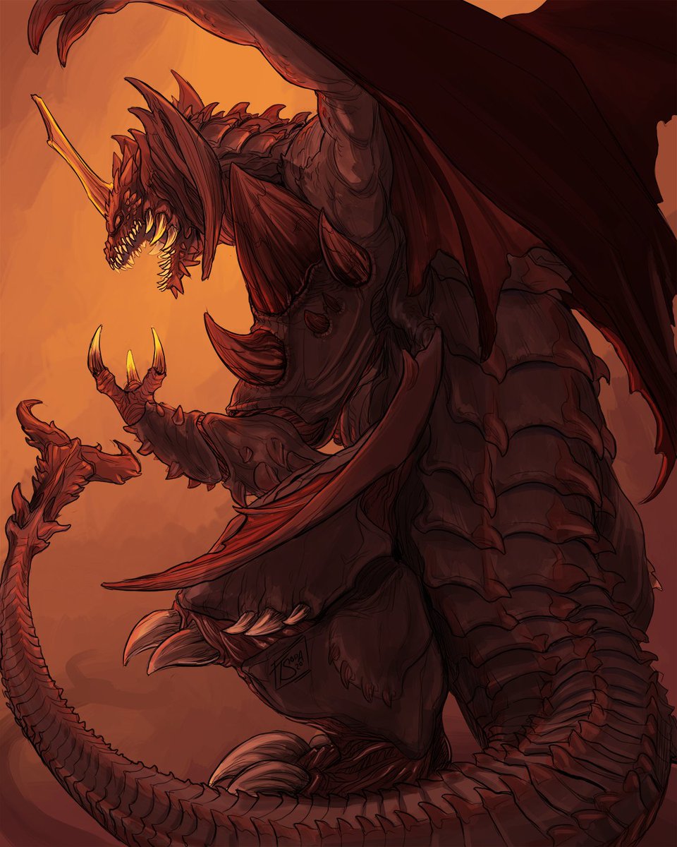 A day late, but here's the big bad beast #Destroyah! #monstermarch2020...