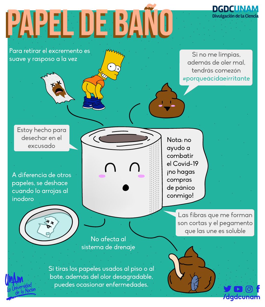 excepción Aislar Gracias por tu ayuda Divulgación de la Ciencia, UNAM on Twitter: "El papel de baño 🧻 no ayuda a combatir el #COVID_19 ¡No hagas compras de pánico! La costumbre de depositar el papel higiénico en el excepción Aislar Gracias por tu ayuda Divulgación de la Ciencia, UNAM on Twitter: "El papel de baño 🧻 no ayuda a combatir el #COVID_19 ¡No hagas compras de pánico! La costumbre de depositar el papel higiénico en el
