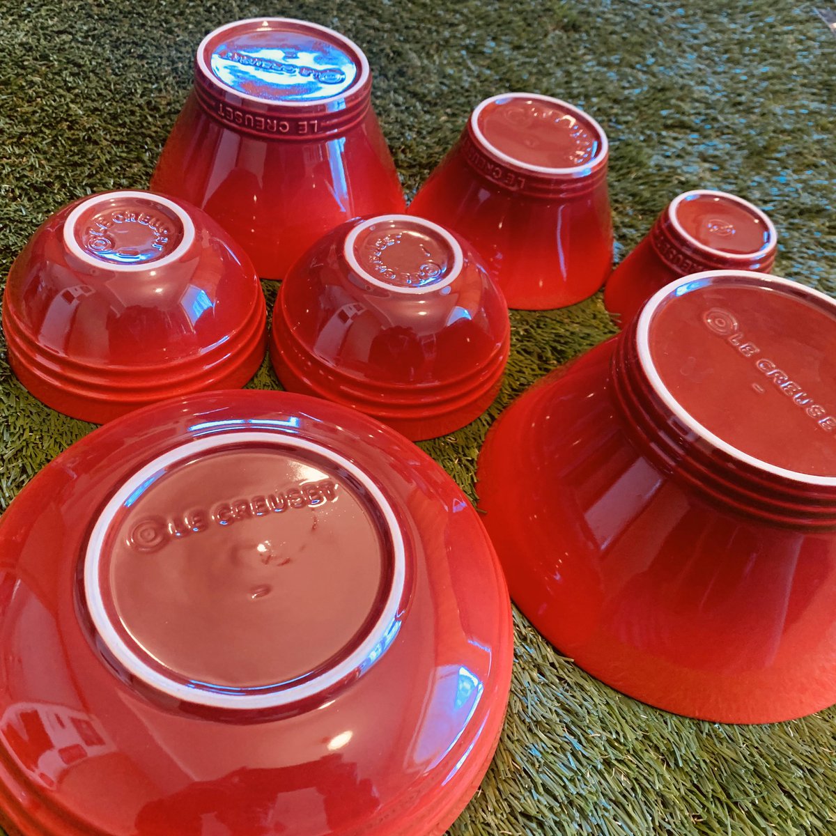 赤好き。ル・クルーゼ好き。の末路。また新たに、20×20の耐熱皿ゲット。#ルクルーゼ #LeCreuset #食器 #料理 #オタク