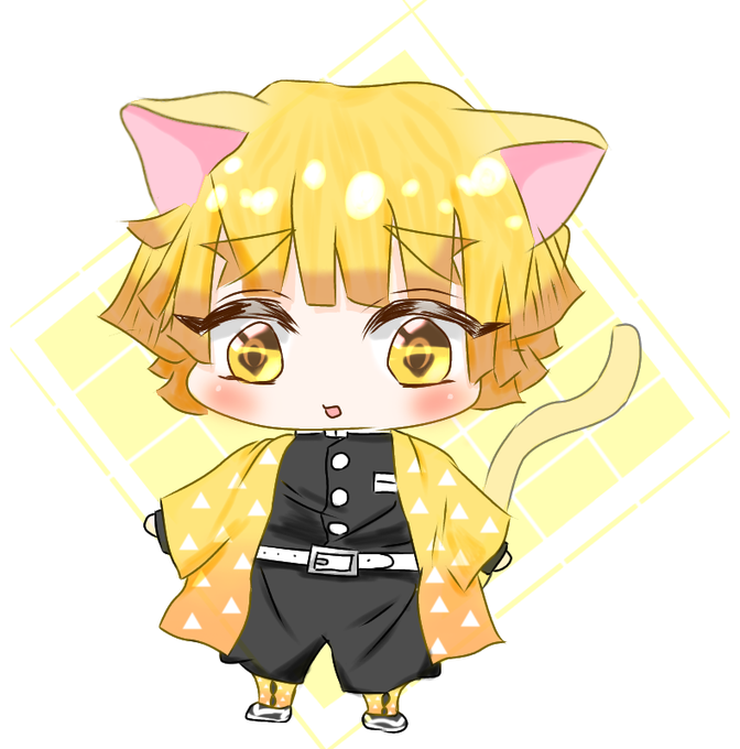 まーめ‼️さんがTwitterに投稿した我妻善逸(鬼滅の刃)のイラスト。