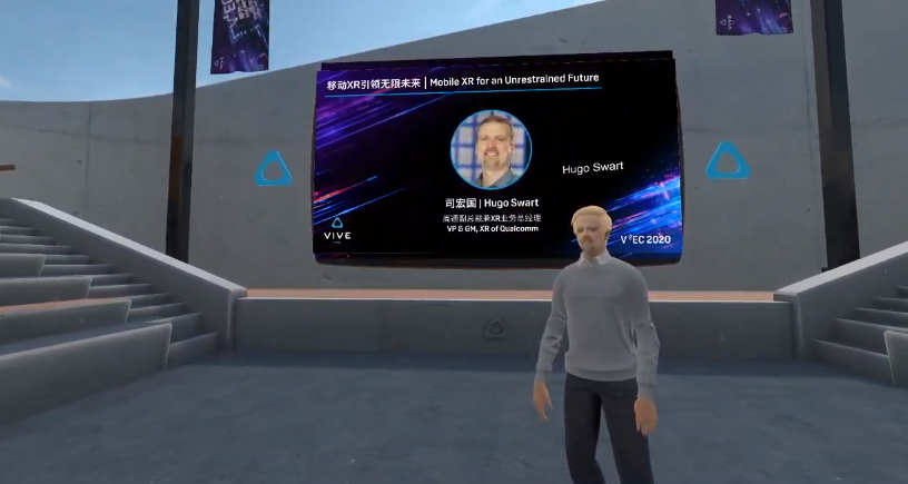 automatelifenow's tweet photo. @HugoSwart_QCOM Vice President & GM, XR of Qualcomm Technologies, Inc. takes the virtual stage as he talks about Mobile XR for an Unrestrained Future.
#V2EC2020 #AutomateLifeNow https://t.co/yRCgCnIg1z