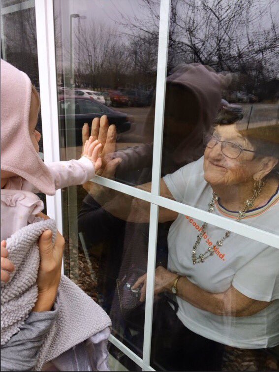 noeljmclaughlin's tweet photo. My 91 year old Grandma McLaughlin with a special visit from my 6 month old niece. https://t.co/DQ5dG8z47I