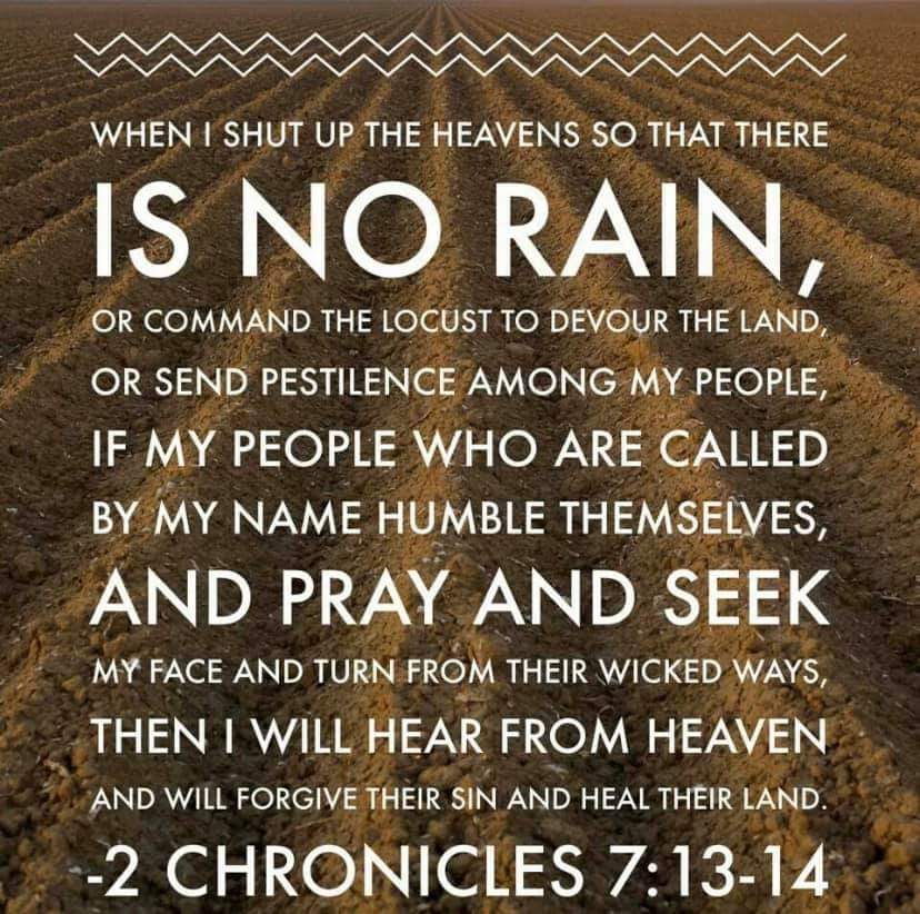 Ator5Per's tweet photo. Recent occurrences...
~ Australia and California have dealt with wildfires due to no rain. 
~ Africa had a locust plague
~ The world is dealing with COVID-19

I think we need to heed this scripture.
#CallOutToGOD https://t.co/JG20VThHW1