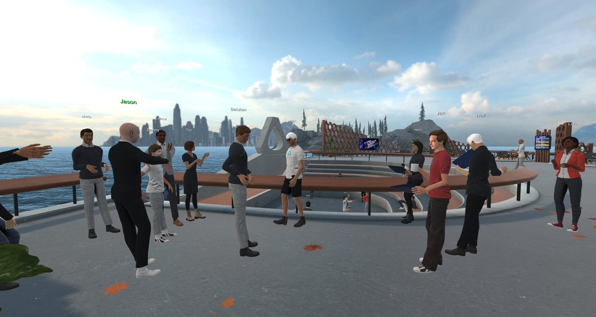 bryanbma's tweet image. And this is what the #V2EC2020 networking coffee break looks like in VR. Very AltspaceVR-ish