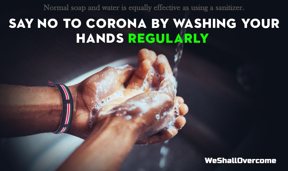 #KOTLoyalsonly Let's be more vigilant & wash our hands thoroughly with soap to ensure that no Corona Virus trace can be left on the surface of our hands. @MOH_Kenya #COVID19
#KenyaShallOverCome