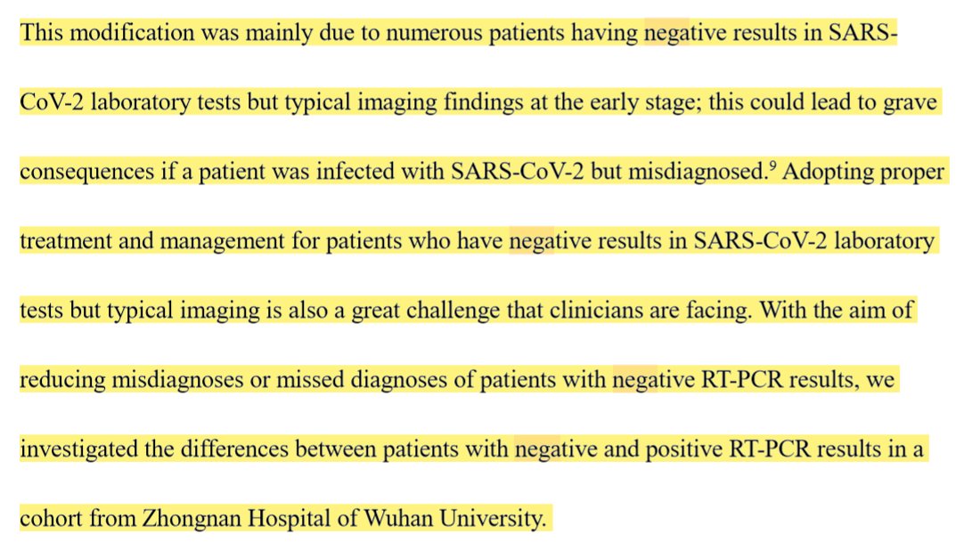 Problem with false negatives so acute Chinese researchers are writing entire papers on the problem. According to this study patients with other viruses or comorbidities (think heart disease) were at higher risk of testing negative when actually positive  https://papers.ssrn.com/sol3/papers.cfm?abstract_id=3551322