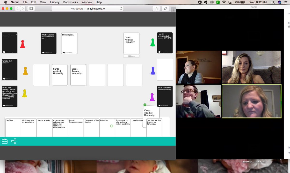 Cards Against Humanity via Zoom Meeting #coronavirus #COVID19 #SocialDistanacing