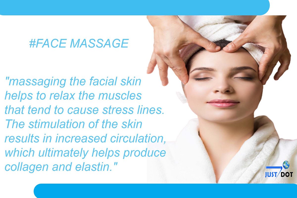 JustdotOfficial's tweet photo. #FACE MASSAGE 👦 👦 👦

 "massaging the facial skin helps to #relax 😊 😊 😊  the muscles that tend to cause stress lines🤗 🤗 🤗. The stimulation of the skin results in increased circulation ⭕ ⭕ ⭕ which ultimately helps produce ⚕️ ⚕️ ⚕️ #collagen and #elastin." 😍 😍 😍 ❤️ ❤️ https://t.co/cvY8iucd4z