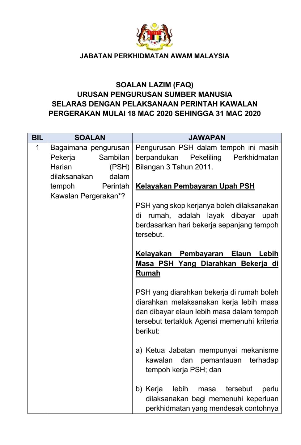 Surat Jadual Pembayaran Yuran Ansuran