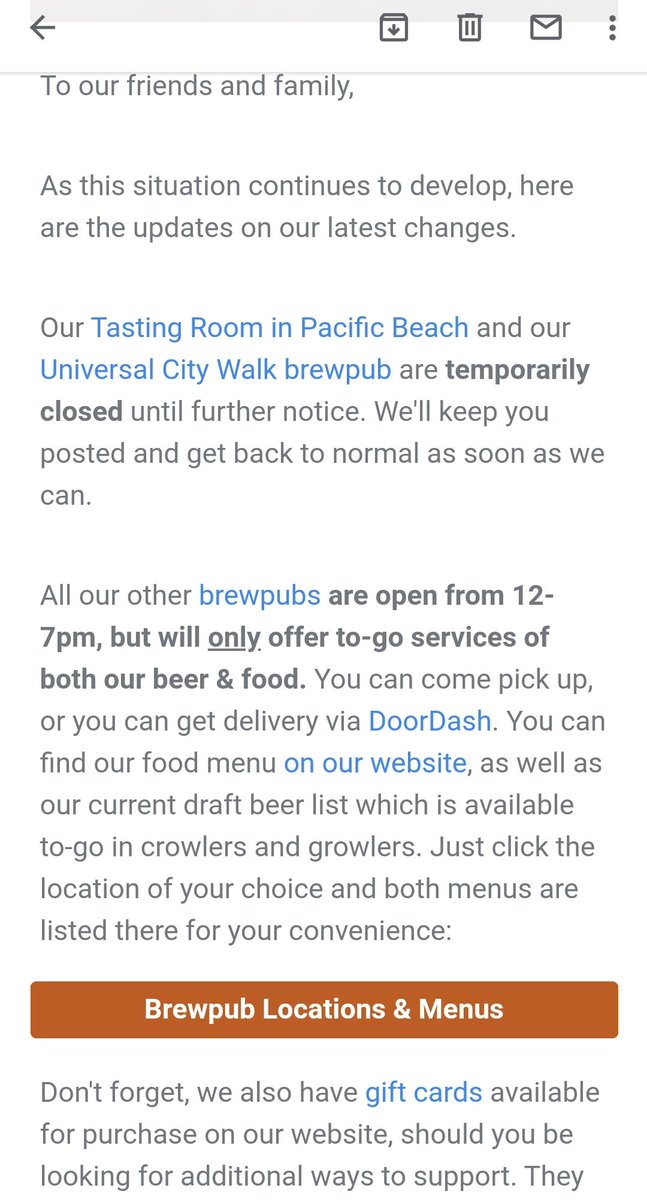 PinkLemonadeArt's tweet photo. @socal7living @KarlStraussBeer They are only doing to go orders for beer and food! They are only open 12pm-7pm. 

They updated in their email blast 😊 https://t.co/yIWosnqkGQ