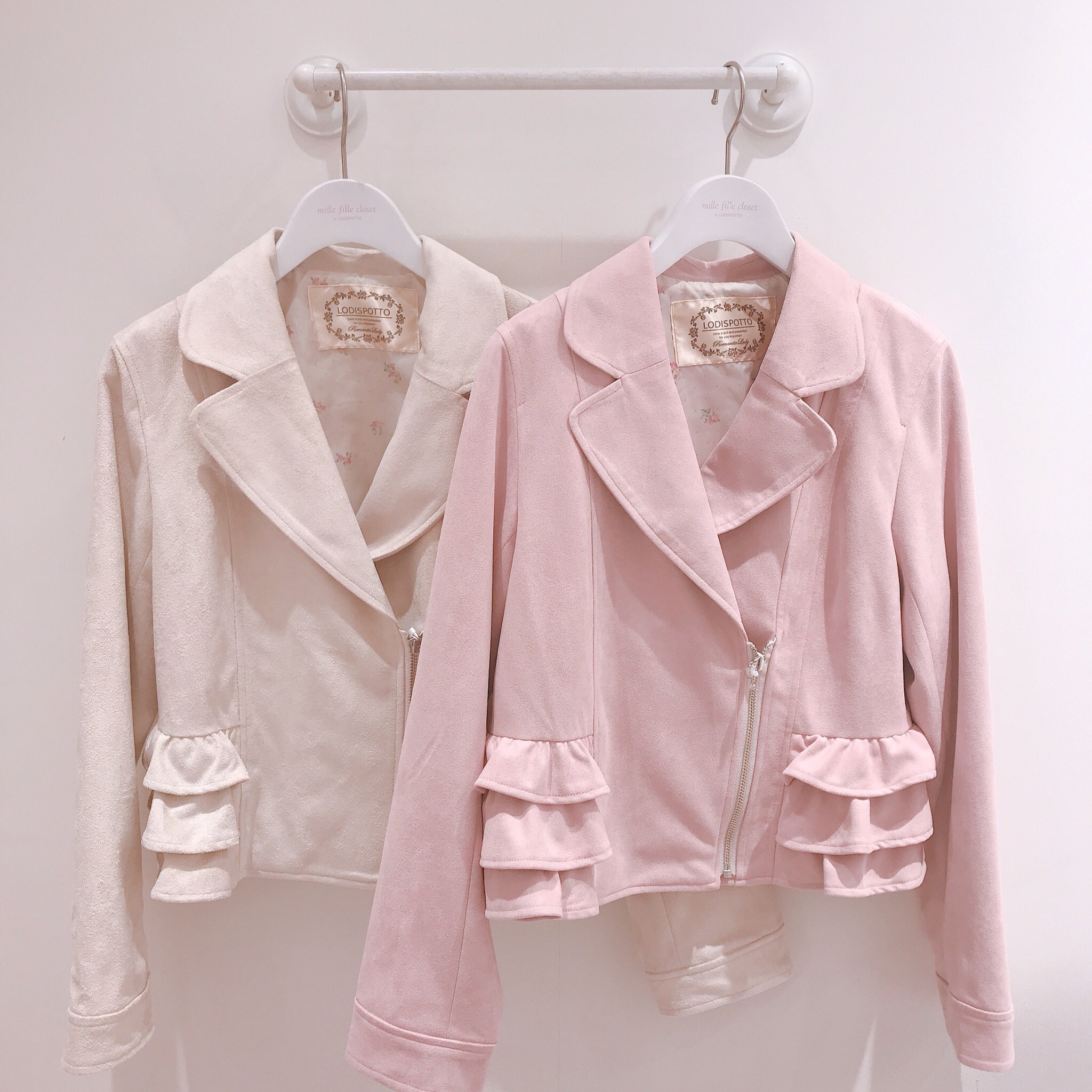 安心発送 新品 ピンク ライダースジャケット Lodispotto ライダースジャケット