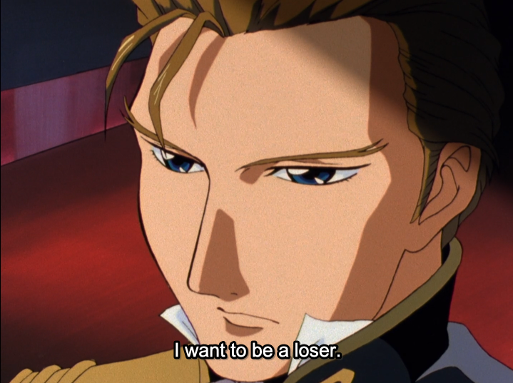 Been wondering about Treize's motivation for 24 episodes, and then he busts out with this.