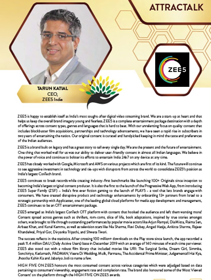 TRA_Research's tweet photo. Let's see what @ZEE5India has to say about #BrandDesire | @tarunkatial (CEO, ZEE5 India)
#Attractalk #MDB2020 #TRA #QuestforTruth https://t.co/YFUmalTGM4